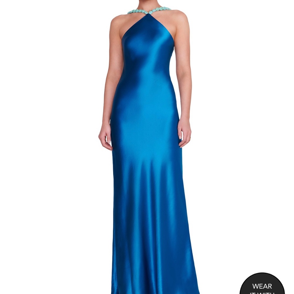 Like new gorgeous Staud Blue and turquoise detailed dress.